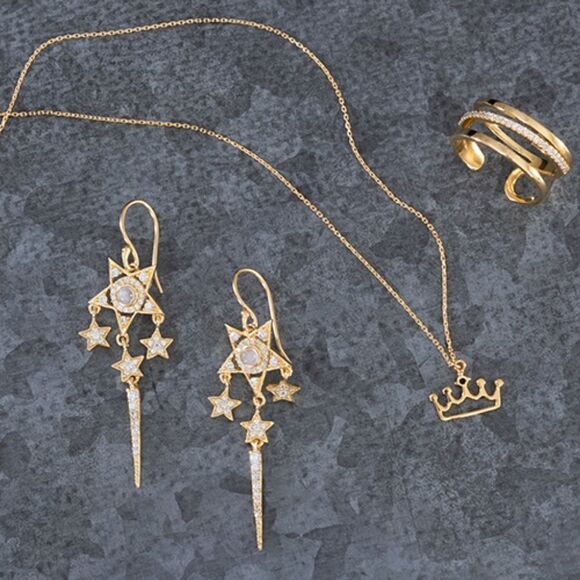 Sara Blaine/eSBe Golden Twilight Earrings - Picture 2 of 2